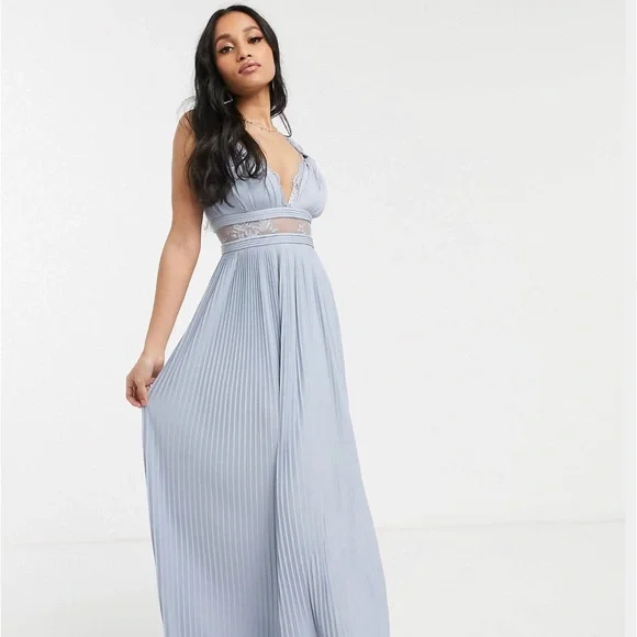ASOS | Dresses | Asos Design Exclusive Twist Strap Lace Insert Maxi Dress  Size 6 Nwt | Poshmark